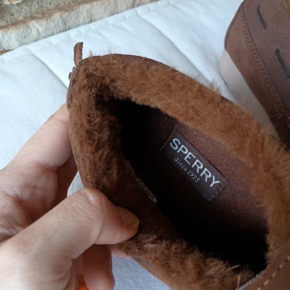 Sperry Mens Moc-Sider Basic Core Suede Slip On Shoe - Brown_7